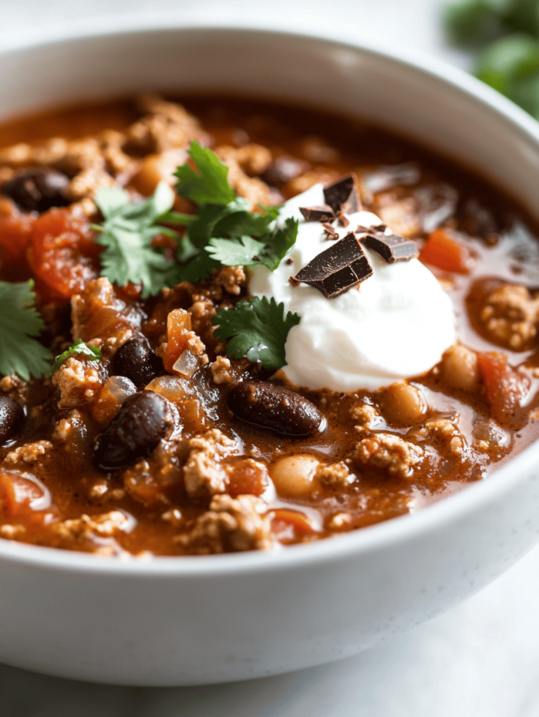 Spicy Turkey Chili with Cocoa and Espresso