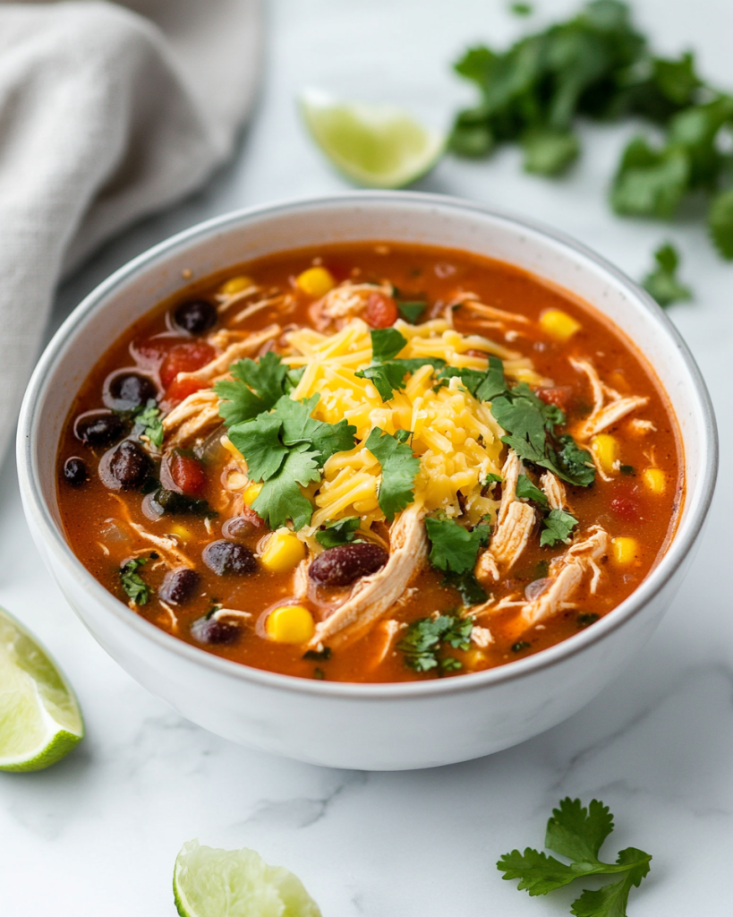 Flavorful Slow Cooker Chicken Tortilla