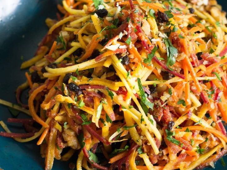 Bright Carrot Salad with Currants, Walnuts & Curry Vinaigrette: A Nutty, Spicy Symphony