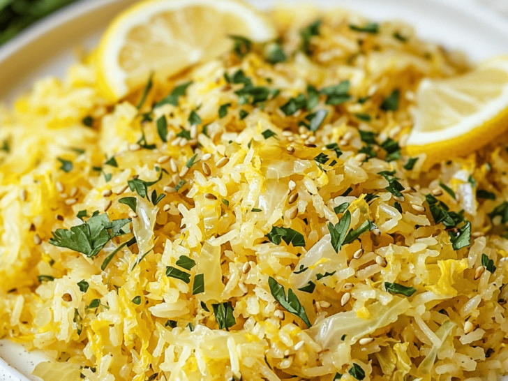 Mediterranean Lemon Rice & Cabbage Recipe