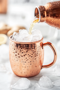 Add 100 ml of ginger beer to the mug