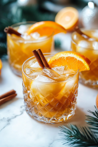 Garnish with a fresh orange slice