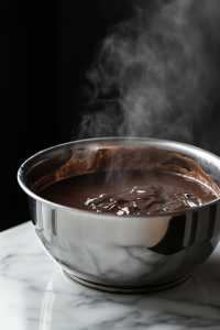 Melt the dark chocolate gently