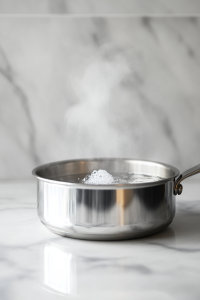 Pour the sugar and water into a medium saucepan