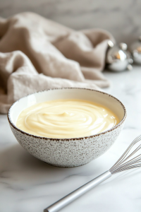Pour the vanilla custard into a large bowl