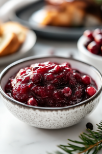 Transfer the cranberry sauce to a serving bowl
