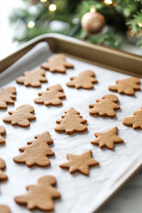 Transfer the cut cookies