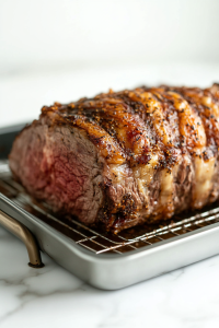 Transfer the seared roast onto the wire rack